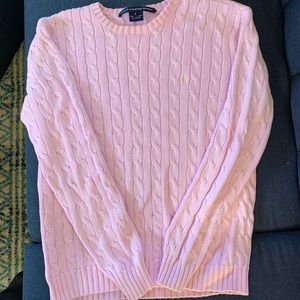 Ralph Lauren Sport Baby Pink Cable Knit Sweater